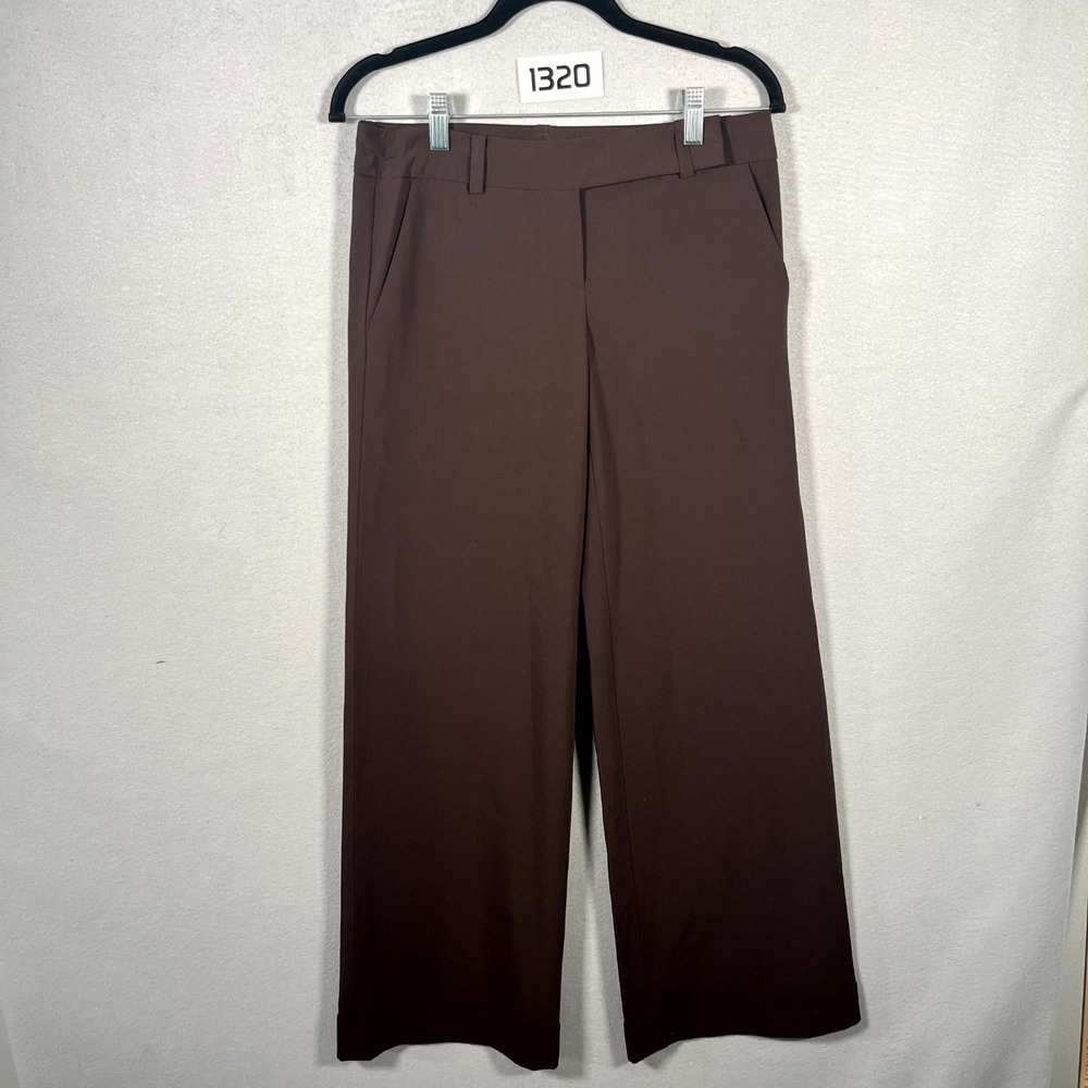 Laundry By Shelli Segal Dress Pants Womens 2 Brown Formal Business Wide Leg